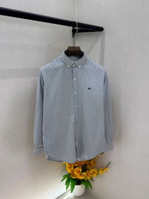 Lacost e Grey Lining Embroidery Logo Oxford Lycra Premium Shirt F3739-GY