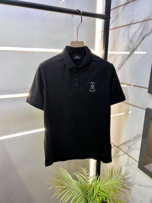 Arman_i Exchange Black Polo Premium Collar Neck T-shirt F3697-BL