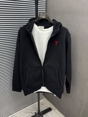 Ami paris Black Imported Inner Fleece Fabric Very Premium Zipper Jacket 561