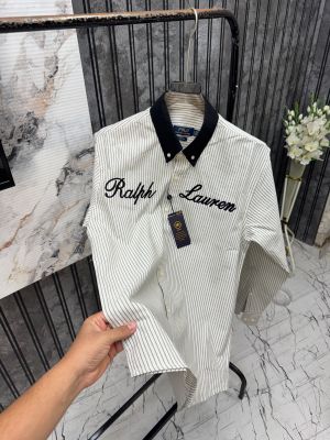 RL POLO PURE LINEN FABRIC BADGE FRONT AND BACK EMBOSSED SHIRTS MR398