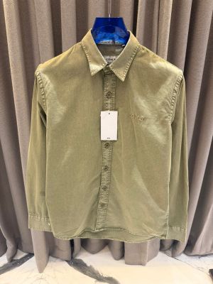 Coac_h Chest Logo Full Sleeves Denim Shirt Occur Yellow
