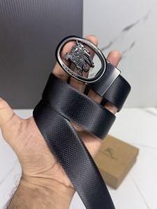 Burberr_y BB-243 black brown belt with og box 