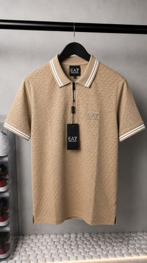 EA7 Empori_o Arman_i Monogram Zip Polo T-Shirt With OG Box Packaging 1390