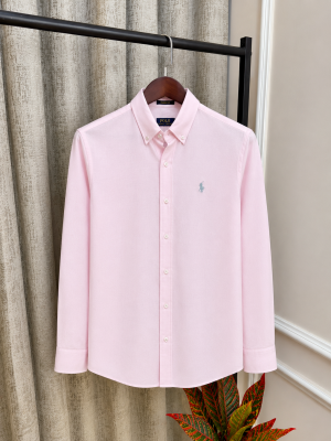 Ralp_h Lauren Polo Pink Pure Linen Premium Shirt(1136)