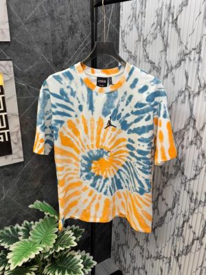 Sale.Air.Jordan.Flight.Imported.Tie.&.Dye.All.Over.Spray.Multicoloured.Printed.Very.Premium.Drop.Shoulder.Round.Neck.Tshirt.CS40