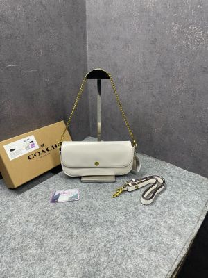 Coachh Brook Flap Chain Bag With OG Box Dust Cover C11 White
