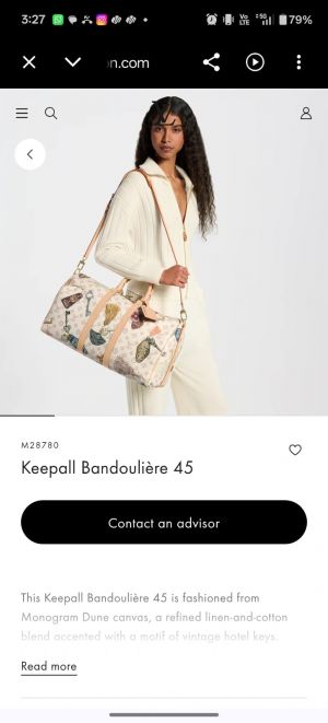 Lou_is Vuitton Keepall Bandoulire 45  Flight Mode Getaway Monogram Dune