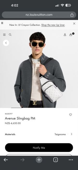 Loui_s Vuitton Avenue Slingbag Top Notch Quality With Dust Bag