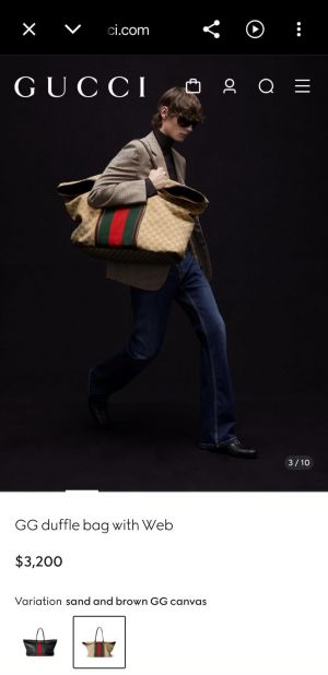 Gucc_i GG Duffle Bag With Web