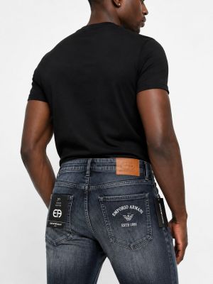 Emporio Arman i Blue Shade Straight Fit Premium Imported Stretchable Lycra Fabric Denim with Embroidered Logo 4205