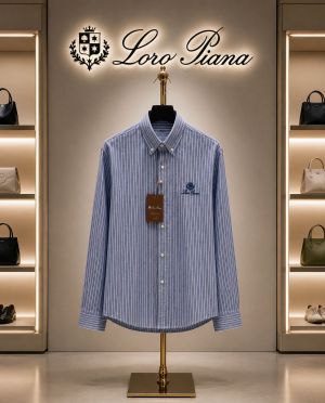 Lorro Pianna Lining Full Sleeves Shirt Blue