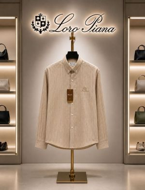 Lorro Pianna Lining Full Sleeves Shirt Beige