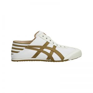 Onitsuk A Tiger Slip on Paraty in white mustard Brown (900)fix