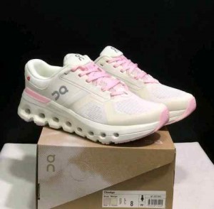 On Running Cloud Runner Shoes White Pink Sporty Elegant 1227