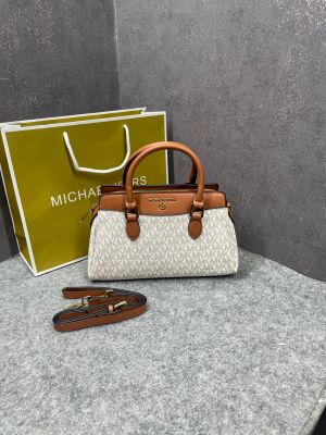 Michaell Kors Arden Satchel With OG Box & Dust Cover 2387 Beige Brown