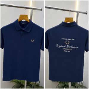 Fre_d Perry Royal blue Premium Polo Neck Tshirt 556