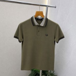 Fre_d Perry Olive Green Premium Polo Neck Tshirt 556