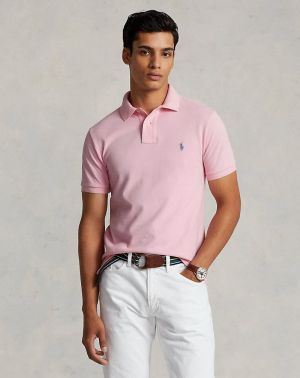 Ralp h Lauren Pink Polo Premium Collar Neck T-shirt F3926-PI