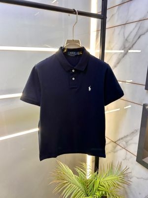 Ralp h Lauren Navy Polo Premium Collar Neck T-shirt F3926-NY