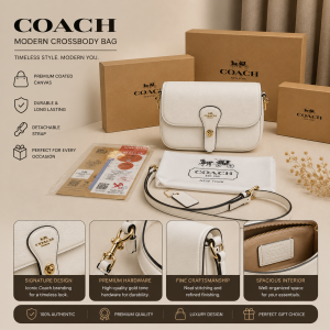 COAC.H HADLEY WHITE SHOULDER BAG PREMIUM WITH OG BOX