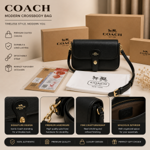 COAC.H HADLEY BLACK SHOULDER BAG PREMIUM WITH OG BOX