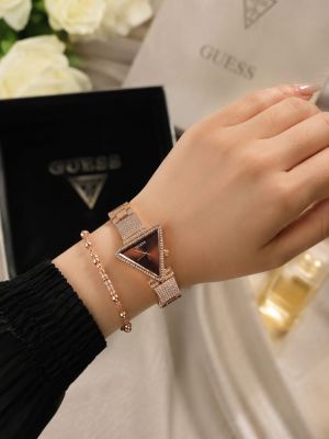 Guess Women Diamond Triangle Brown 