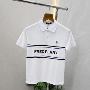 Fre_d Perry White Premium Polo Neck Tshirt 556