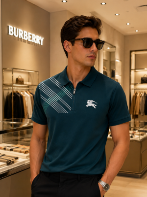 BURBERR-Y PREMIUM POLO TSHIRT PREMIUM QUALITY 
