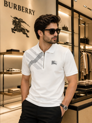 BURBERR-Y PREMIUM POLO TSHIRT PREMIUM QUALITY 