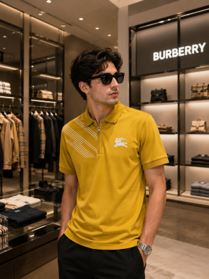 BURBERR-Y PREMIUM POLO TSHIRT PREMIUM QUALITY 