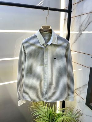 Lacost e Lining Grey Premium Oxford Lycra Shirt F5037-GY