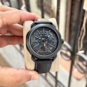 *BVLGARI
# For Men
# Octo Roma Skeleton Collection
# Black Skeleton Dial
# Dial Size: 43mm (Approx)