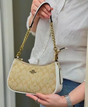 COAC H Teri Shoulder Bag In Signature nvas dual belts with og box 188