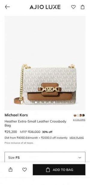 Michael_kor_s heather mini leather crossbody bag with box 595