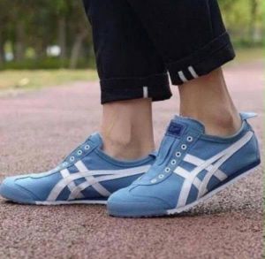 tiger mexico 66 slip on denim blue Mens fix
