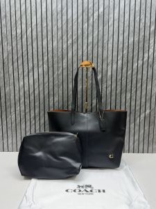 Coacchh Black North Tote With DustCover & Pouch