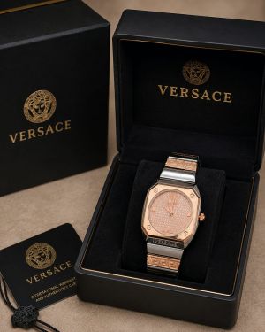 Versac e Two Tone Rose Gold Dial