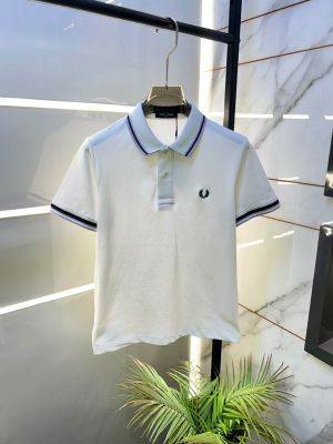 Fred Perry White Polo Premium Collar Neck T-shirt F3845-WH