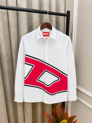 Diese White D Graphic Logo Store Article Premium Shirt(1265)