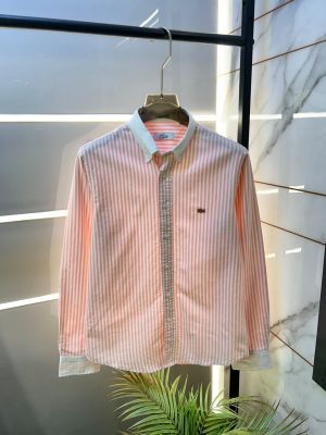 Lacost Lining Orange Premium Oxford Lycra Shirt F5037-OR