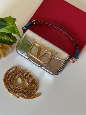 Valentinno Garavani Loo Small Shoulder Bag Golden With Original Box Dustcover