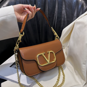 Valentinno Garavani Loo Small Shoulder Bag Brown With Original Box Dustcover