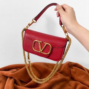  Valentinno Garavani Loo Small Shoulder Bag Red Wine With Original Box Dustcover