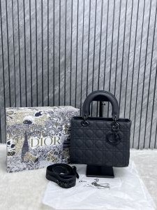 Dioor Lady Matte Black Large Size With Original Box & DustCover