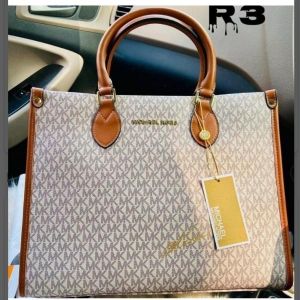 Michael kor Blush Whisper Luxe Signature Canvas Tote Bag 810