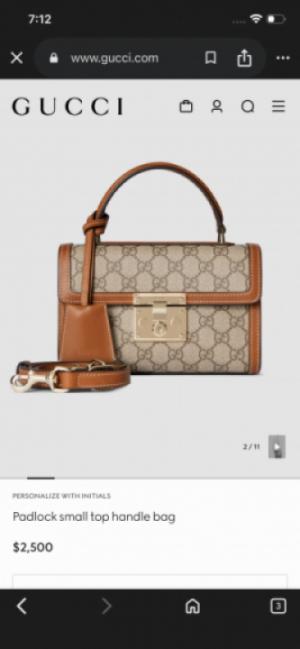 gucc padlock medium shoulder bag with box high quality 816