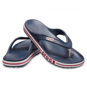 CROCS BAYABAND SLIDE BLUE RED