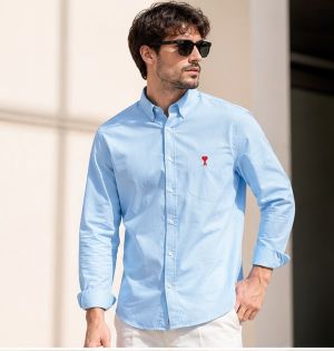 AMI PARIS SKY PREMIUM LOGO SHIRT
