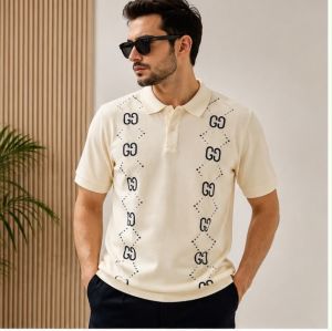 Gucc creme premium printed polo