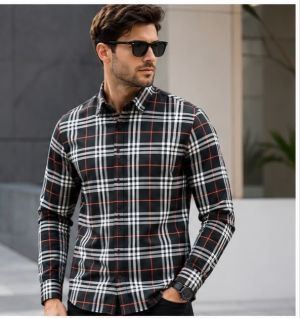 BURBERRRY BLACK CHEQUES PREMIUM SHIRT